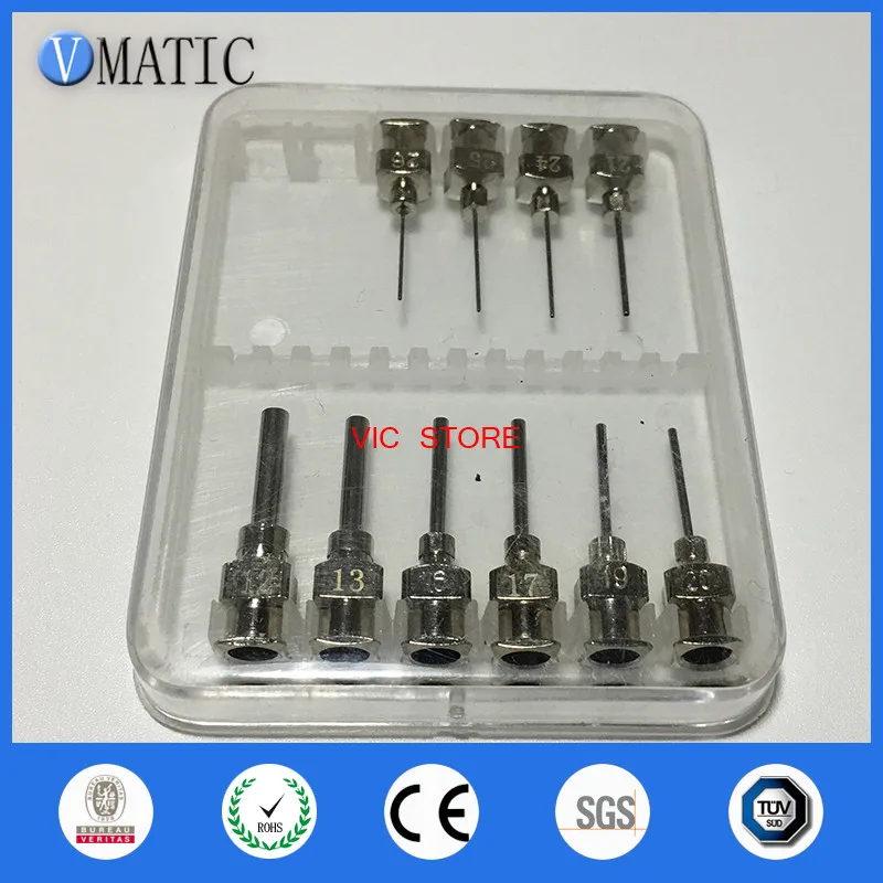 Free Shipping 10Pcs 12G-26G Metal Glue Dispensing Stainless Steel Belt Needle Tips 1/2 Inch