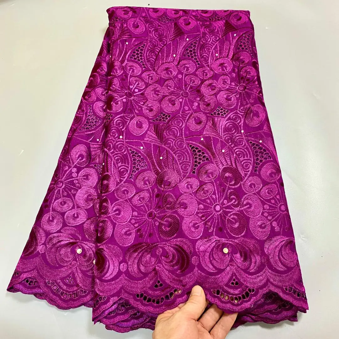 2021 New Coming Afria Swiss Voile Lace Embroidery Brode Suisse 100% Cotton in Switzerland for African Women Cloth pc0150