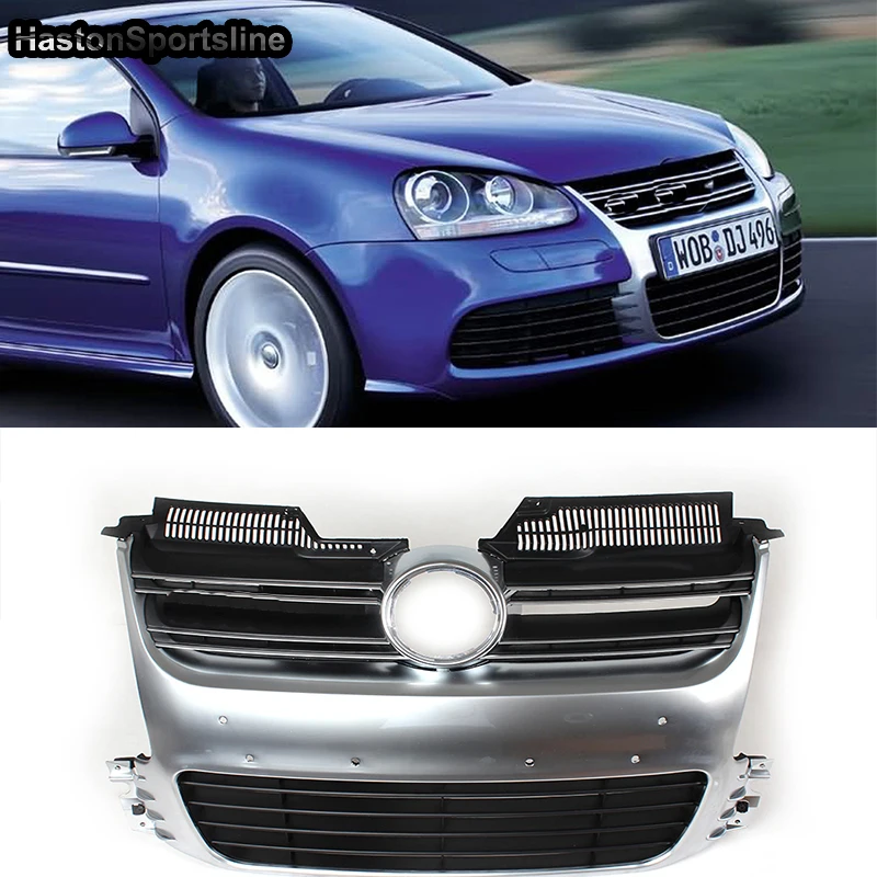 R32 MK5 Golf 5 Black Front Racing Grills Engine Grill Grille For Volkswagen Golf 5 mk 5 2005~2009 R32 Bumper Car Accessories