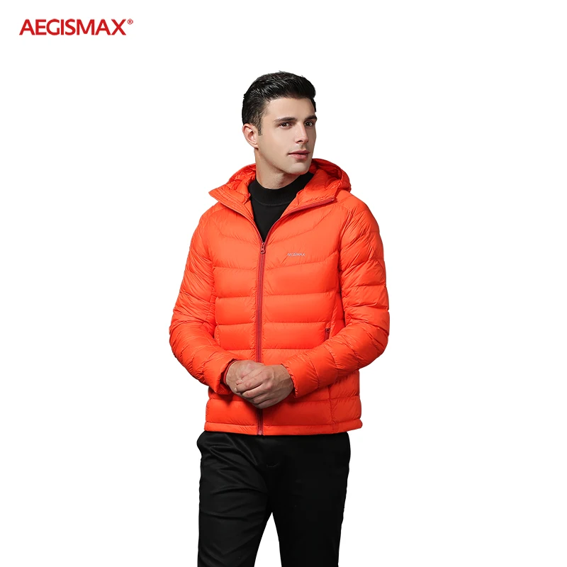 AEGISMAX Men Ultra-Light 95% White Goose Down 800FP Down Outdoor Camping Keep Warm Down Jacket