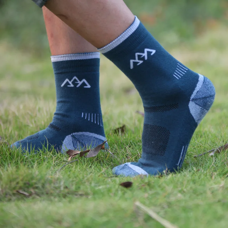 Lot de 2 paires de chaussettes 2023 laine Coolmax pour hommes, chaussettes thermiques dépistolet antes à séchage rapide, respirantes et décontractées