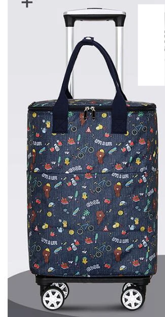 Shopping bag for boutique Portable Grocery Shopping Bag With Wheels  Travel Trolley Bag Picnic Insulation Rolling Luggage Bags