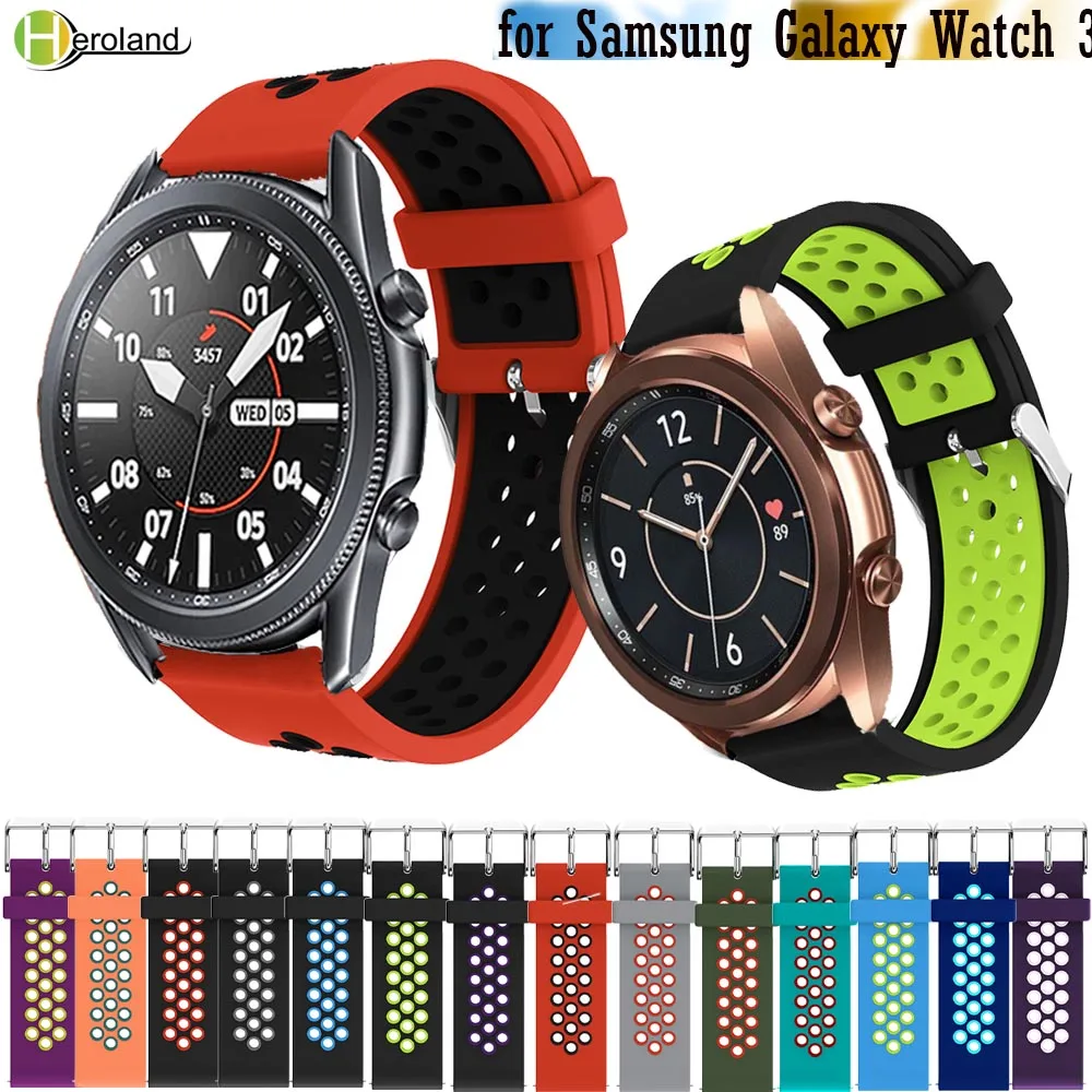 20mm 22mm silicone WatchBands for Samsung Galaxy Watch 3 45mm Watchstrap bracelet band for Samsung Galaxy Watch 3 41mm Strap