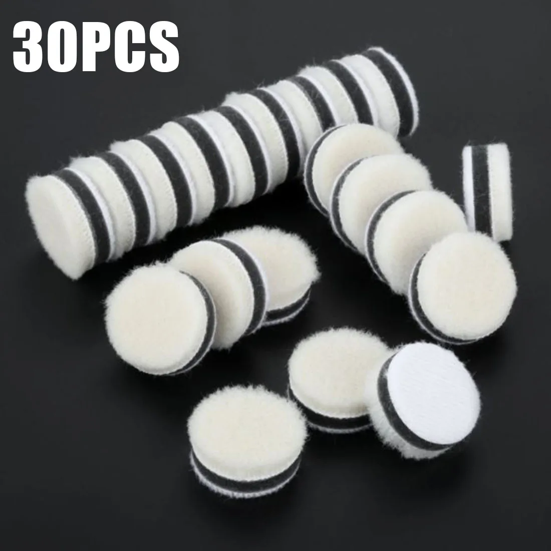Polegada Almofadas de Polimento de lã para Polidor de Carro ou Polimento de Vidro Ferramenta de Limpeza Polimento Almofada Polir lã 30 Peças