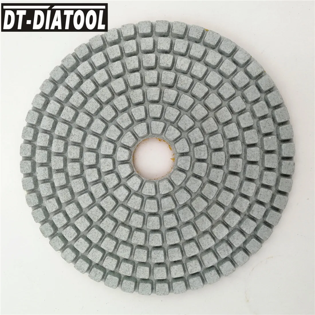 DT-DIATOOL 10pcs Diameter 4"/100mm Diamond Wet Polishing Pads #200 White Resin Bond Natural Stone Granite Marble Sanding Discs