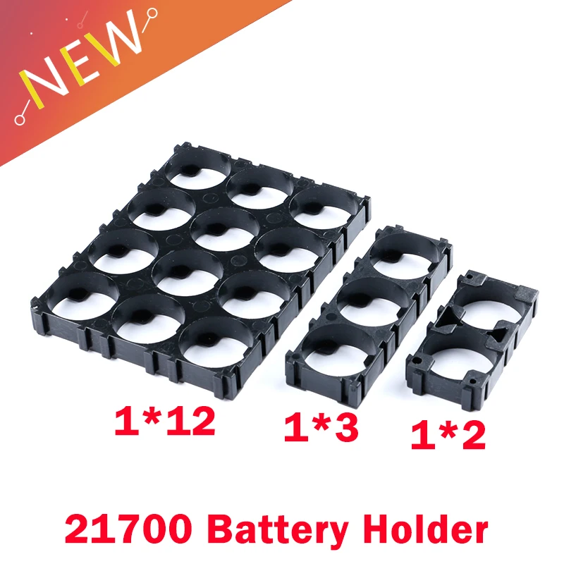 Soporte de batería 21700, celda de seguridad, antivibración, plástico, para baterías 21700