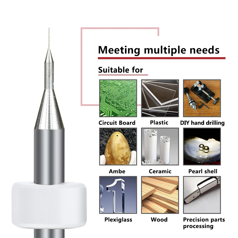 XCAN carbure PCB forets ensemble 0.3mm Mini CNC foret ensemble pour impression Circuit imprimé outils de forage pistolet foret