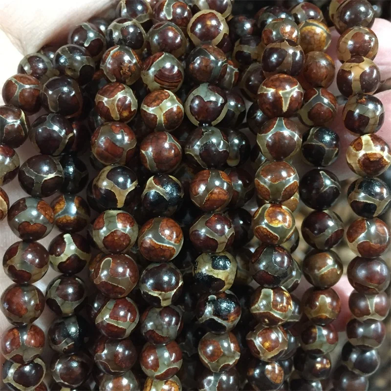 8MM Tibet DZI Original Reiki Day Beads for Men Women Natural Stone Bracelets Blood Circulation Stimulate Enthusiasm Health Care