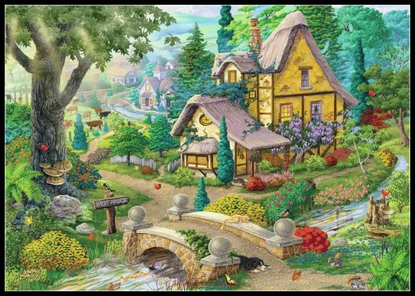 

Fairy forest scenery high quality Art Needlework 14CT Canvas Unprinted Handmade Embroidery Cross Stitch Kit DIY Home Decor