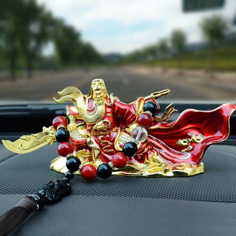 

TOP HOME OFFICE COMPANY SHOP CAR TOP EFFICACIOUS MONEY DRAWING THRIVING BUSINESS GOLDEN GUAN GONG BUDDHA FENG SHUI BRASS STATUE