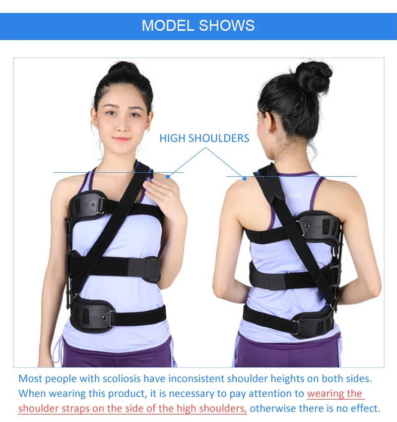 Left Right Scoliosis Brace Posture Corrector Treatment Adjustable Spinal Auxiliary Orthosis for Back Postoperative Recovery