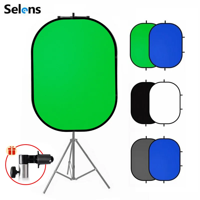 

Selens Photography Reflector Portable Backdrop Chromakey Green Screen Background For YouTube Video Studio 150x200cm 2 in 1