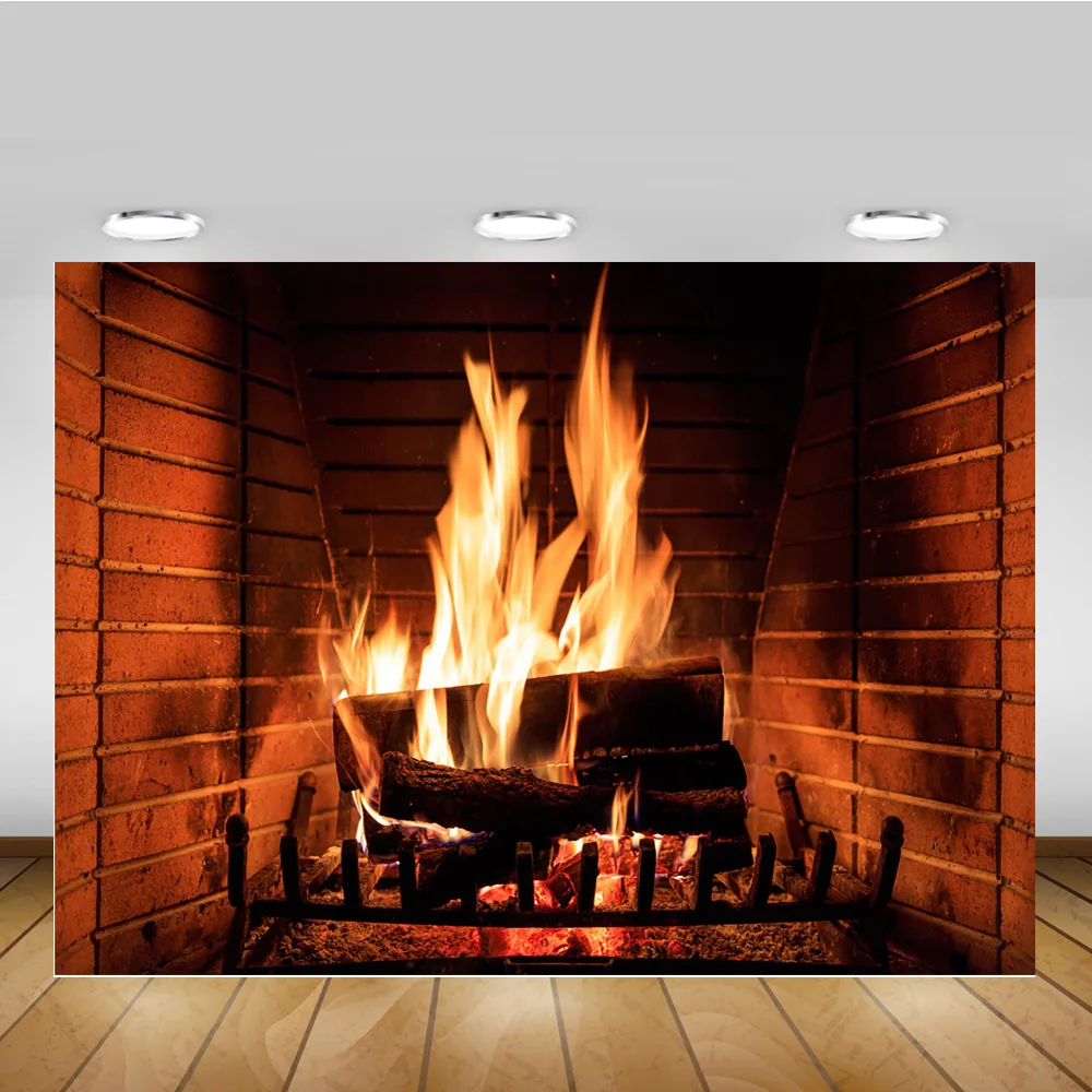 الموقد التصوير خلفية الشتاء عيد الميلاد حزب خلفية الديكور الطوب جدار الخشب الموقد جورب صورة تبادل لاطلاق النار التصوير الفوتوغرافي