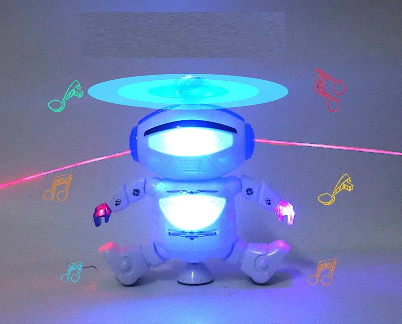 360 Rotating Dance Robot Electronic Walking Toys with Music Light Gift for Kids Astronaut Toy To Child