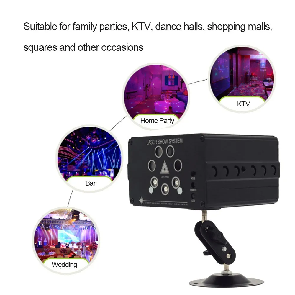 7 Holes 120 Patterns LEDs Projector Mini Stage Drop dhipping