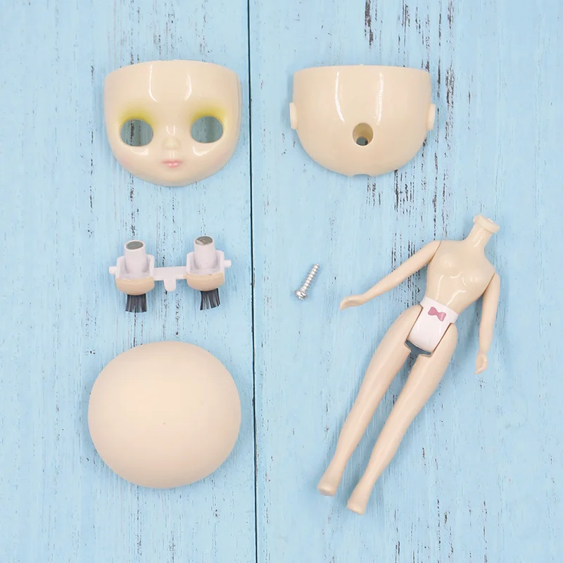 Blyth Doll Mini Accessories body,face,eyes,scalp for 10cm height doll Suitable For DIY Change Toy