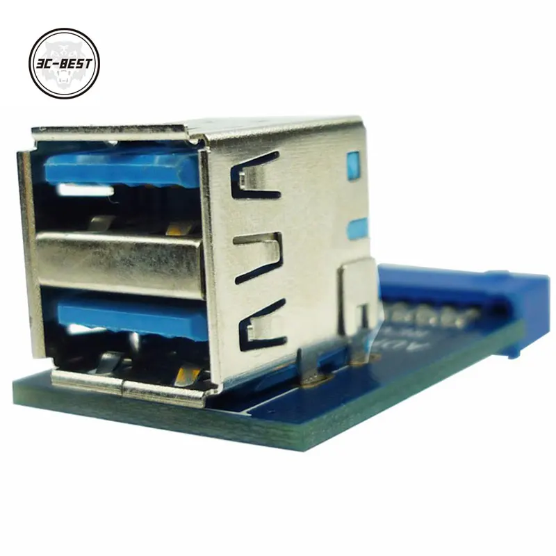 IT-Converter 19 pin header to 2x USB3.0 Adapter Card