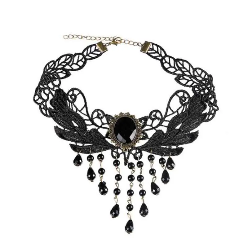 Bohemia Classic Gothic Tattoo Black And white Lace Choker For Women Necklace Jewelry wedding Gift Wholesale