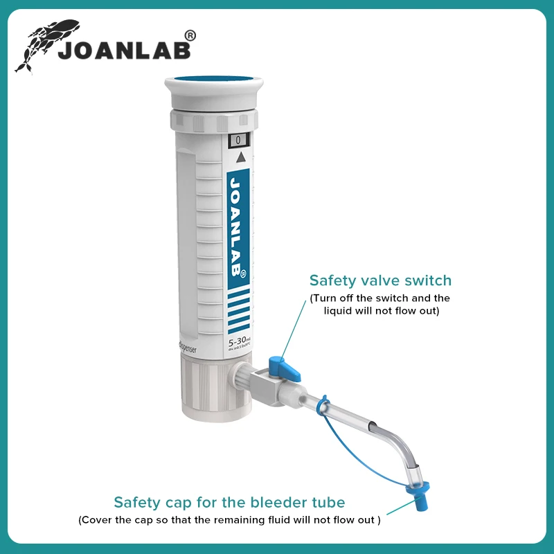 JOANLAB Bottle Dispenser For lab liquid handling Autoclavable Adjustable Laboratory Dispenser With bottle Lab Equipment Supplies