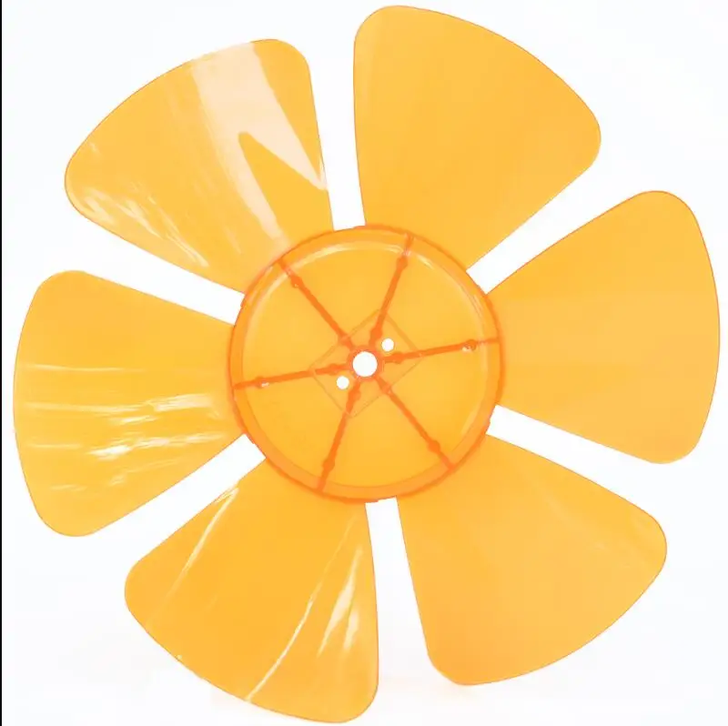 Electric Table Fan Parts 8mm Orange fan blade 6-blade for 10 inches 250mm use