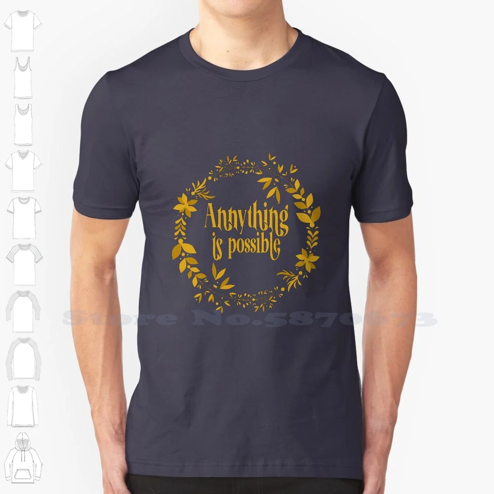 Anny thing ist möglich in gold 100% baumwolle t-shirt hennything is möglich henny thing ist möglich neu alles ist möglich