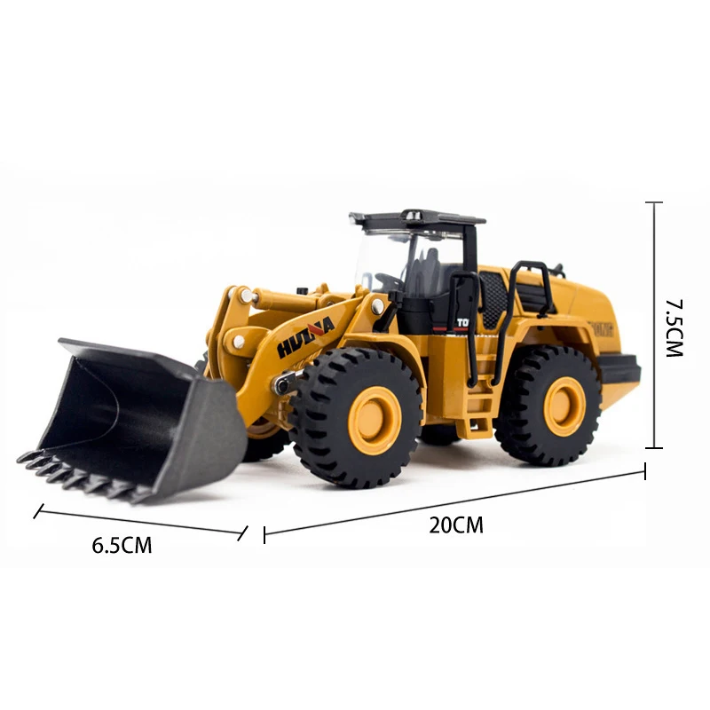 HUINA 1:50 Dump Truck Excavator Digger Tractor Crane Car Diecast Metal Model Construction Vehicle Car For Kids Boy Xmas Gifts