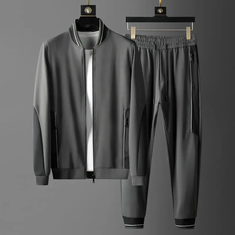 

Man Sport Mens Sets (sweatshirts+pants) Luxury Baseball Collar Zipper Male Suits Plus Size 5xl Slim Fit Casual Man Sets
