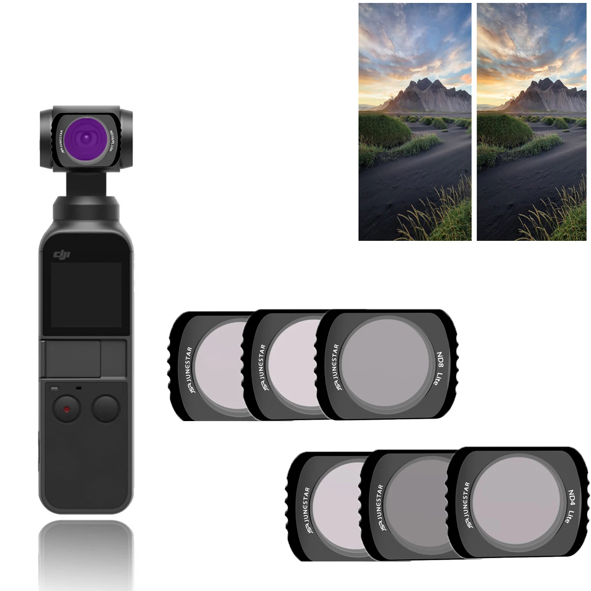 

CPL UV STAR ND4 ND8 ND16 ND32 ND64 набор фильтров плотности объектива камеры для DJI Osmo аксессуары для карманных стеклянных линз