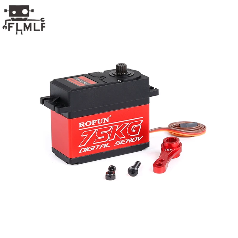 Xe Đua 75KG Hộp Số Kim Loại Bọc Vô Lăng Servo (15T/17T 2 Mặt Kim Loại CNC Servo cánh Tay) phù Hợp Với 1/5 Hpi Rofun Km Baja Losi 5ive-T DBXL FG