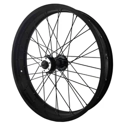 Fat Bike Front Wheel Ebike 20 And 26 inch, Disc Brake, 36H Inner, 74mm Outer, 80mm Width, O.L.D, 135mm, 4.0 Inch Tire