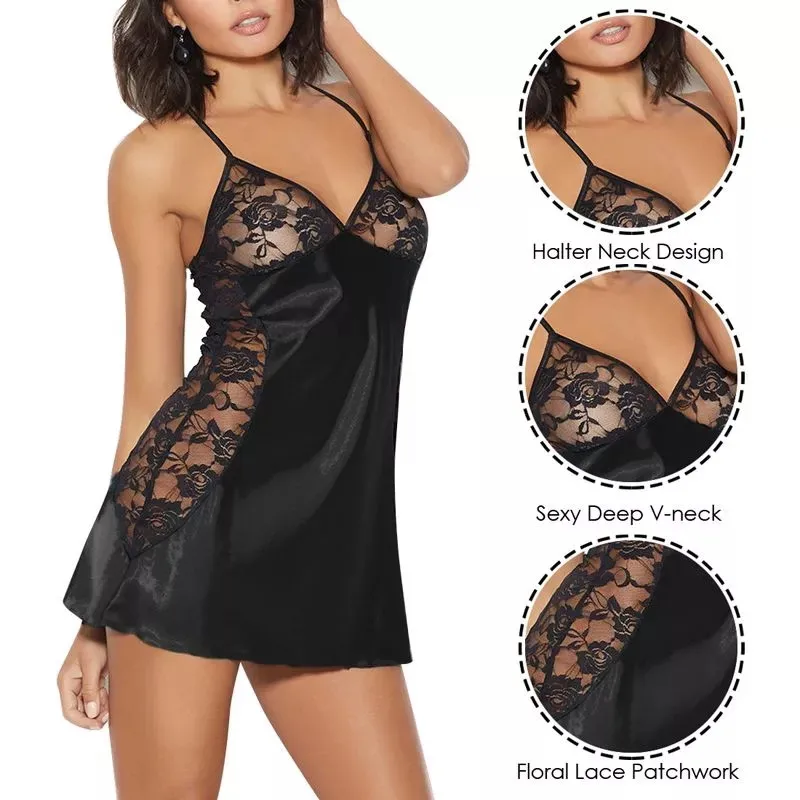 Hot Sexy Lingerie Women\'s Hollow Out Lace Erotic Dress Exotic Babydoll Ponro Lenceria Mujer Sexy Underwear Nightgown Nuisette