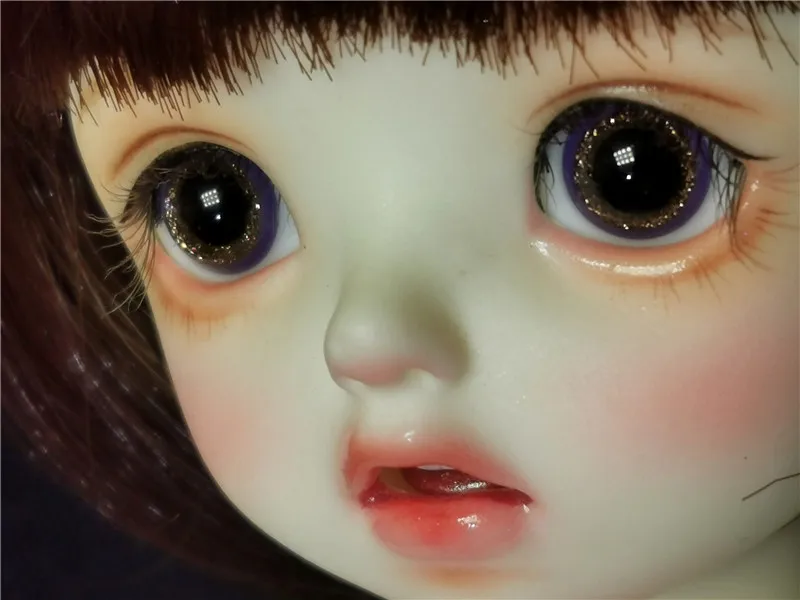 BJD doll eyes suitable for 10mm12mm14mm16mm small iris size purple flash pupil glass eyes doll accessories