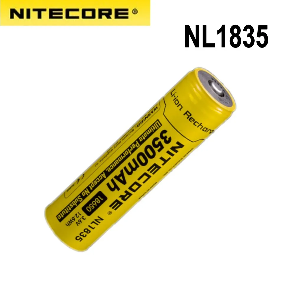 Nitecore NL1835 18650 3500mAh NL1834 3.6V 12.6Wh Rechargeable Li-on Battery High Quality with Protection Nitecore NL1835 18650