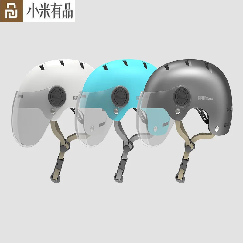 Youpin-HIMO K1 capacete de equitação masculino e feminino, capacete de proteção com óculos de proteção leve e respirável para motocicletas, verão