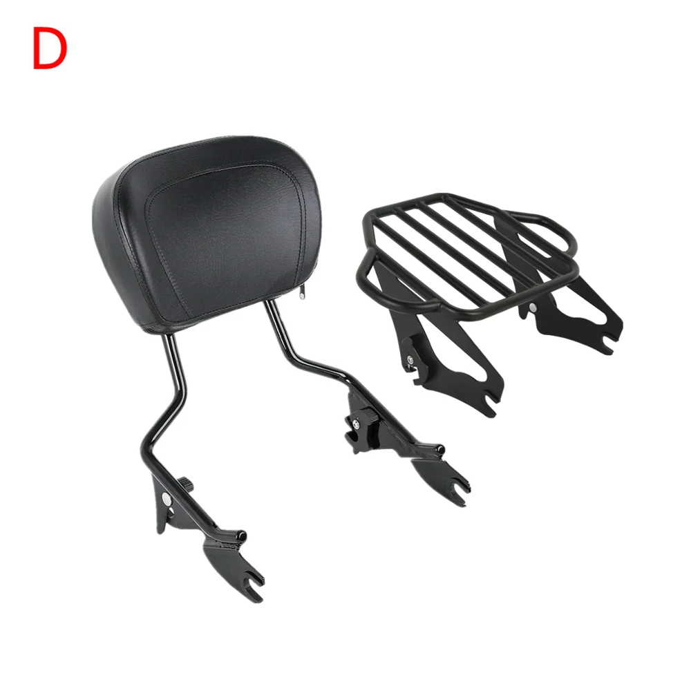 Motorcycle Sissy Bar Backrest Luggage Rack Docking Kit For Harley Touring Road King Road Glide Street Glide 2014-2022