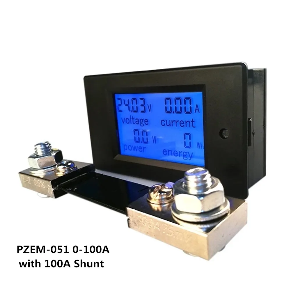 Akozon Digital Voltmeter Strommesser, PZEM-051 DC Amperemeter 6,5-100 V Leistung Energie Batteriemonitor Stromstärke Messgerät LCD Anzeige mit Eingebautem Shunt(50A Akozon Digital Voltmeter Strommesser, PZEM-051 DC Amperemeter 6,5-100 V Leistung Energie Batteriemonitor Stromstärke Messgerät LCD Anzeige mit Eingebautem Shunt(50A