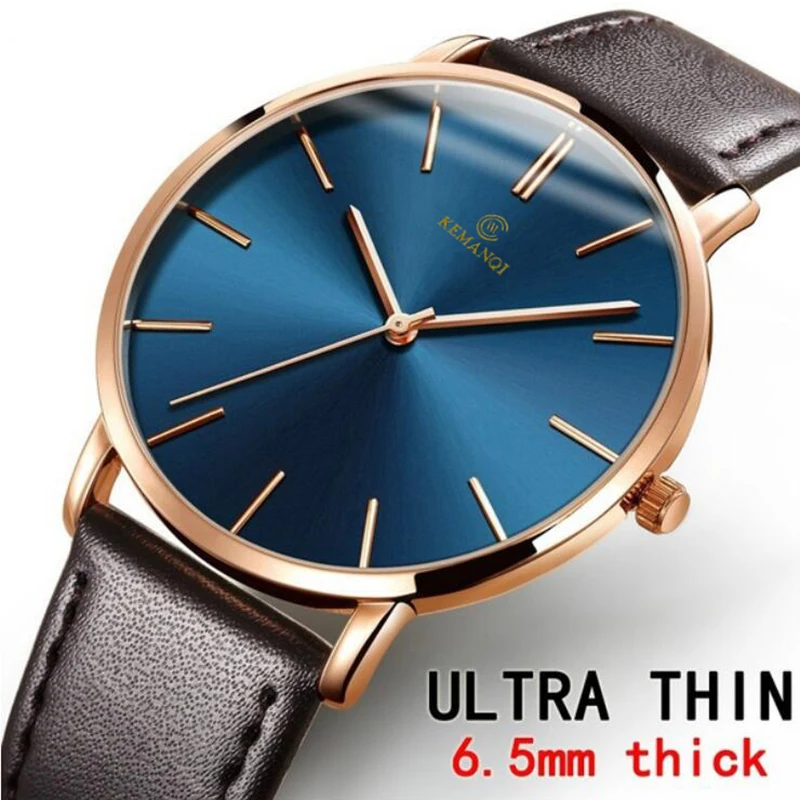 Simple Watches Leather Band Quartz Wristwatch Casual Business Watches Super Thin Watch Men erkek kol saati reloj hombre