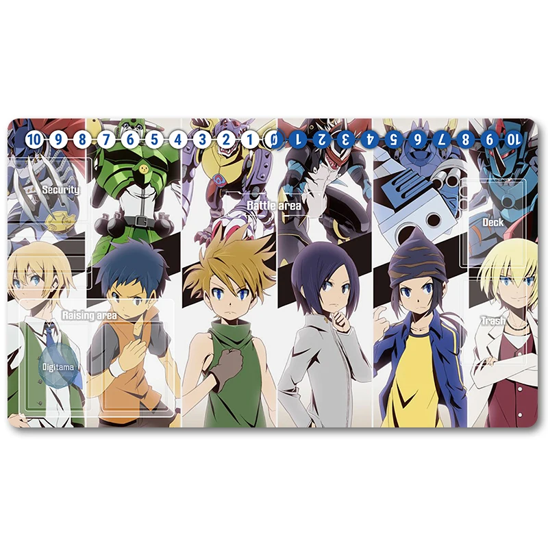 

50084639 - Board Game DTCG Playmat Table Mat Size 60X35 cm Mousepad Play Mats Compatible for Digimon TCG CCG RPG