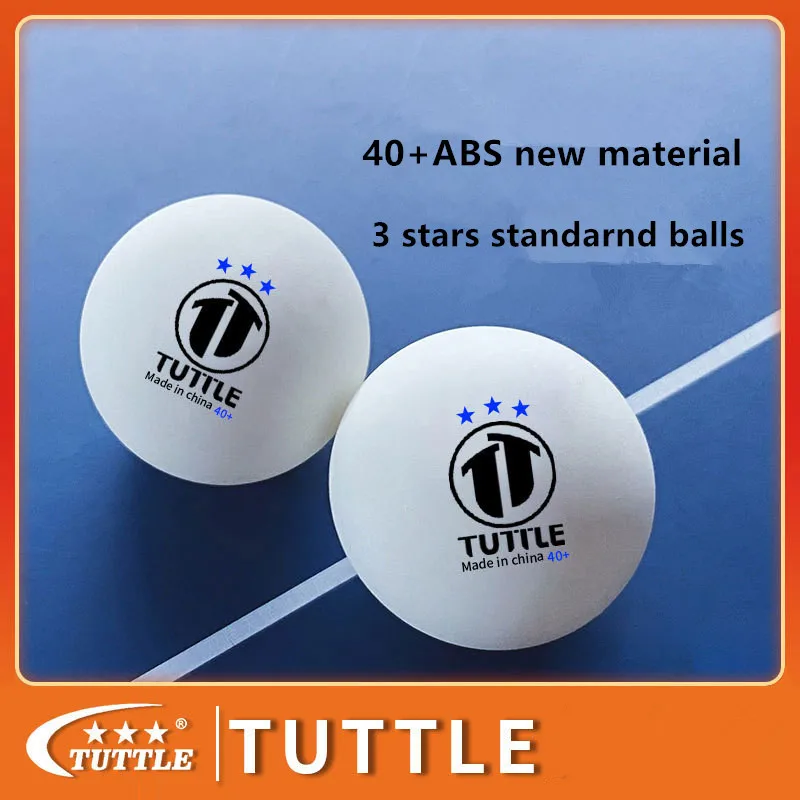 Tuttle-Balle d\'entraînement de tennis de table 3 étoiles, nouveau matériau 40 + ABS haute élasticité pour ping-pong multi-entraînement