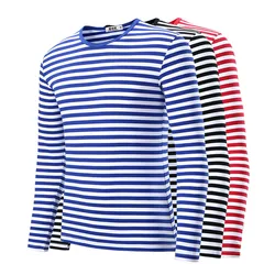 Men t-shirt for men clothing harajuku Women's t-shirt Slim Fit cotton Stripe Long sleeve tshirt Plus Size fashion T-shirts top