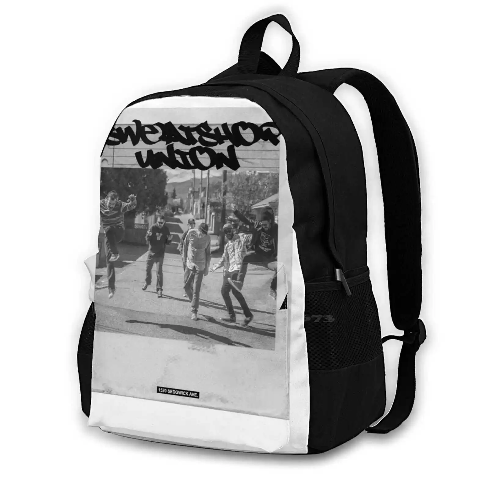 Sweatshop Union Travel Laptop Bagpack School Bags Rap Music Hip Hop R O All Flows Reach Out Rugged Man Music Boom Bap 90s Hip