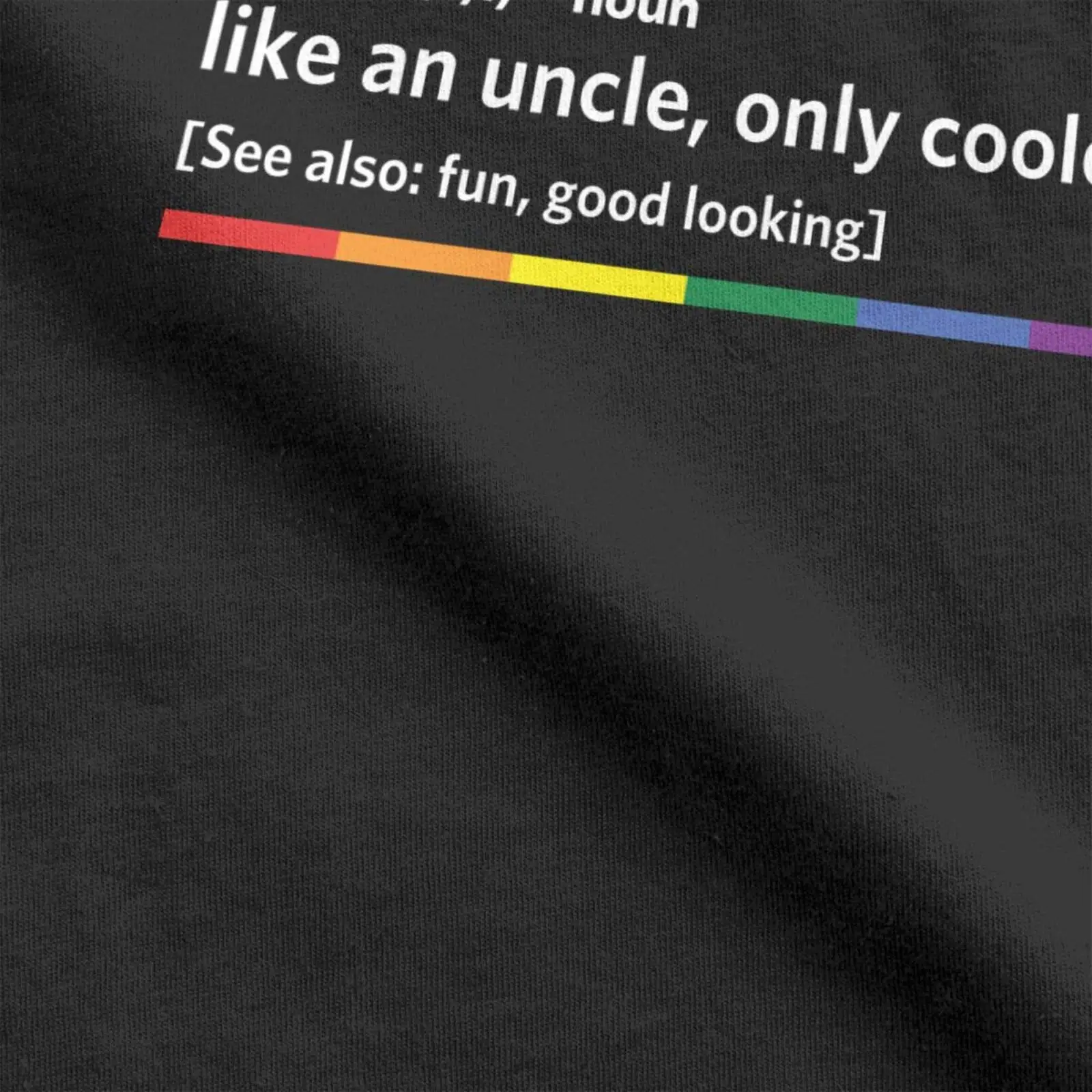 Guncle Definition T-Shirt Rainbow Pride Color Funny Gift for Gay Uncle Tops Tees for Men Clothes