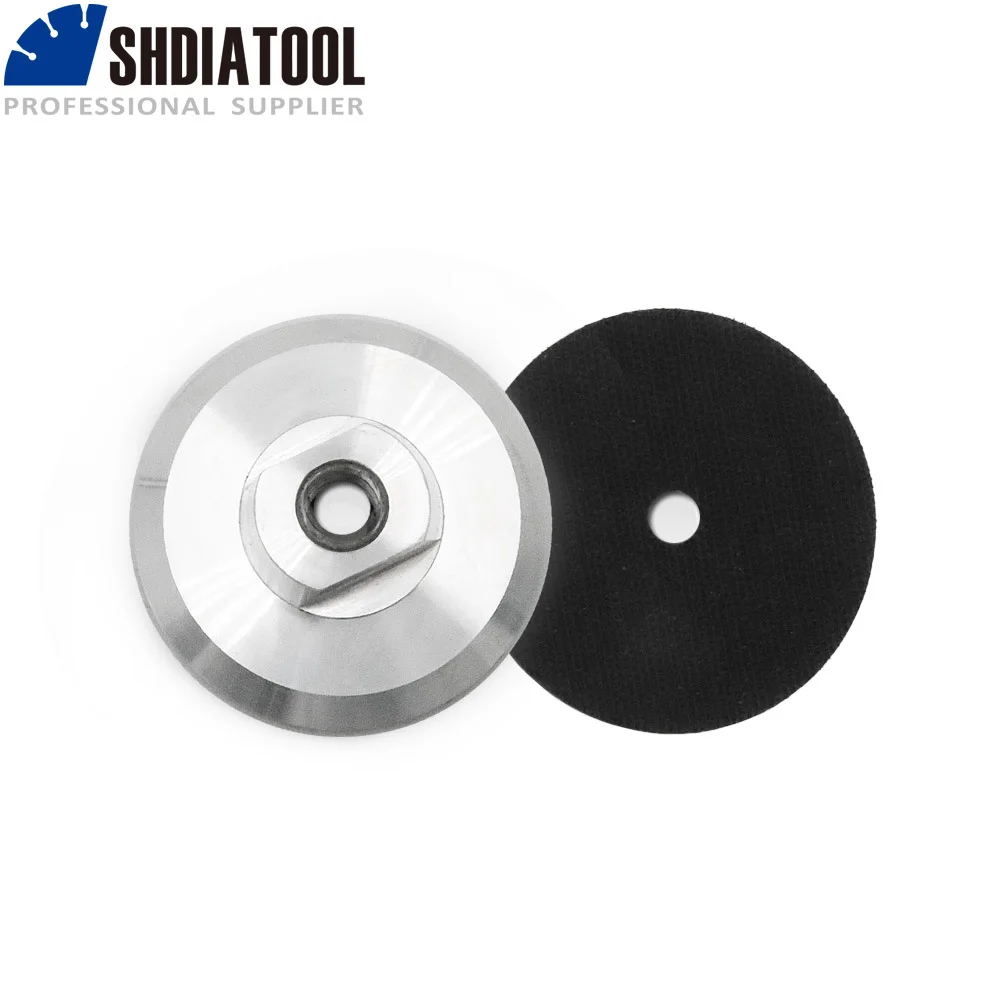 

SHDIATOOL 2pcs 80MM/100MM/125MM Back pad for diamond polishing pads with 5/8-11 thread Dia 3"/4"/5" Rubber or Aluminum based