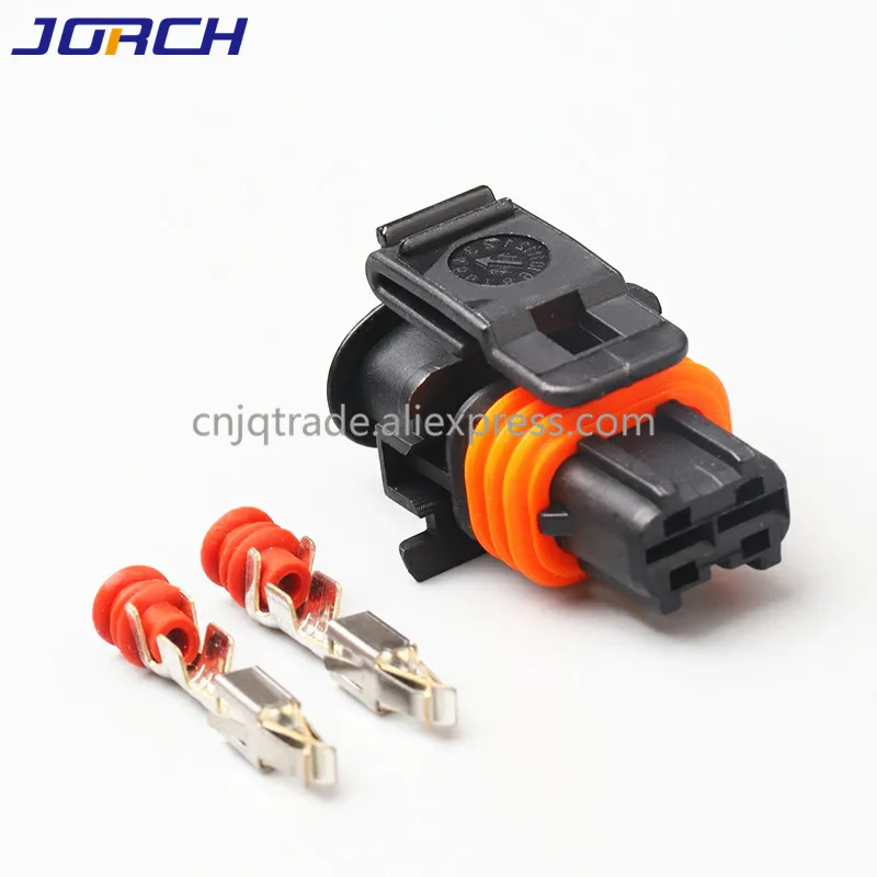 2 Way Female Common Rail Diesel Injector Plug Connector Kit For Fit SAAB Hyundai GM Ford etc 1928404072