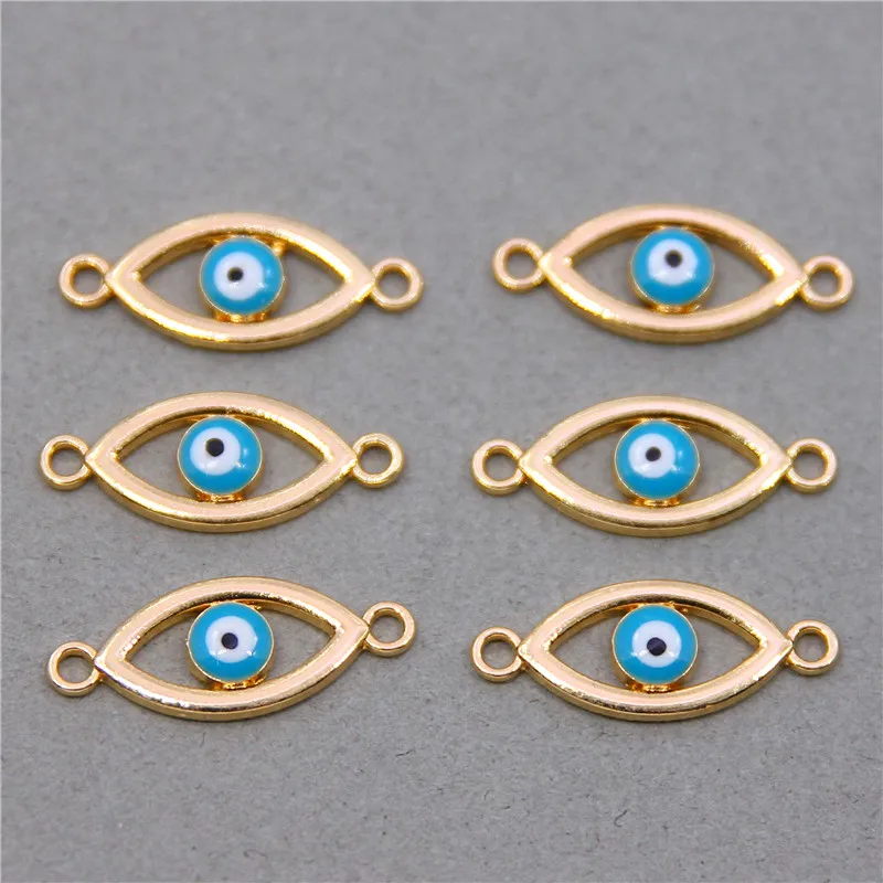 10pcs/lot Lucky Turkey Evil Eye Beads 8mm Beads Charms Eye Jewelry Fitting Women Diy Evil Eye Bracelet & Bangle Jewelry Accesso