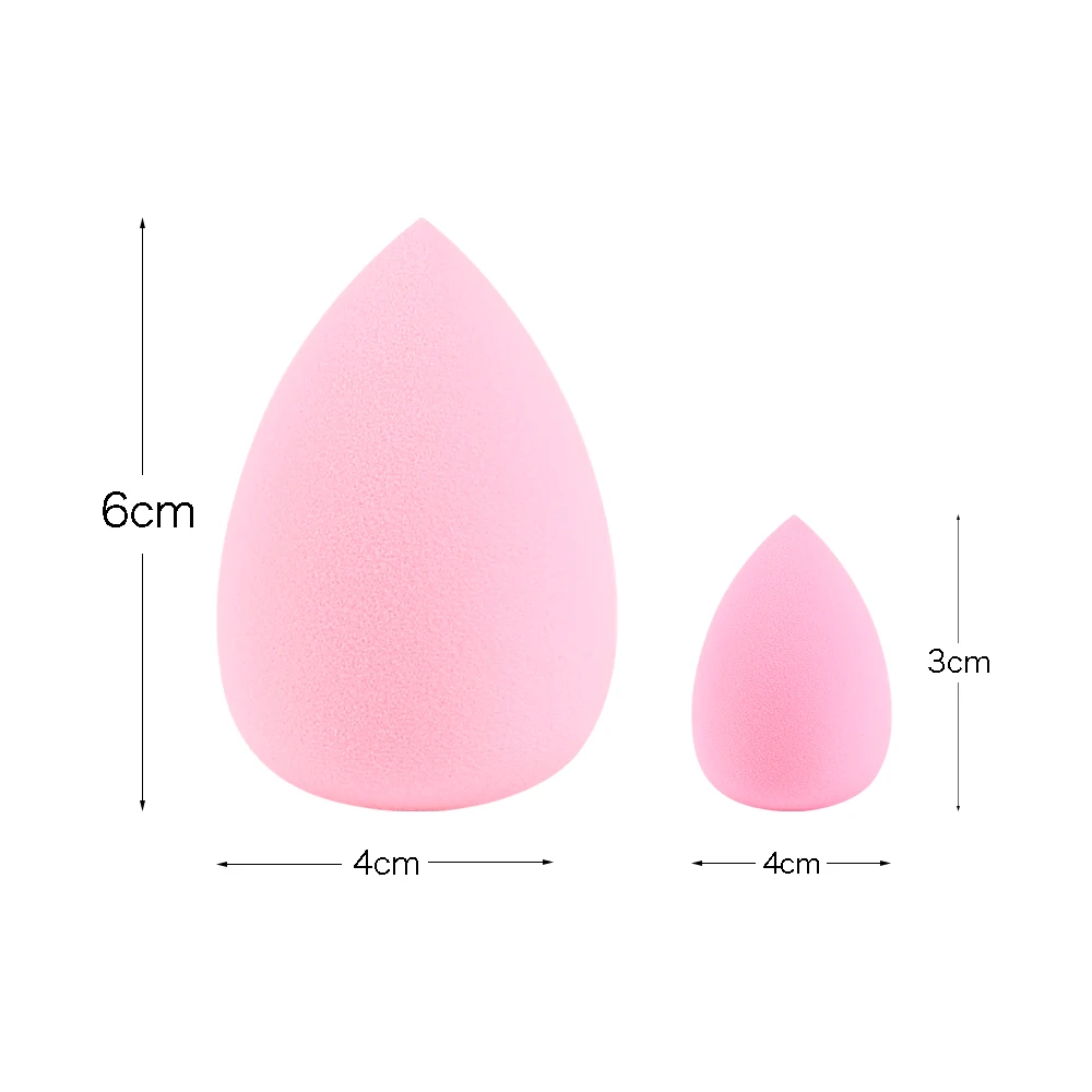 2 pcs/set Women Makeup Sponge Wet Dry Use  Beauty Egg  Cushion Foundation Powder Sponge Beauty Tool Makeup Accessories