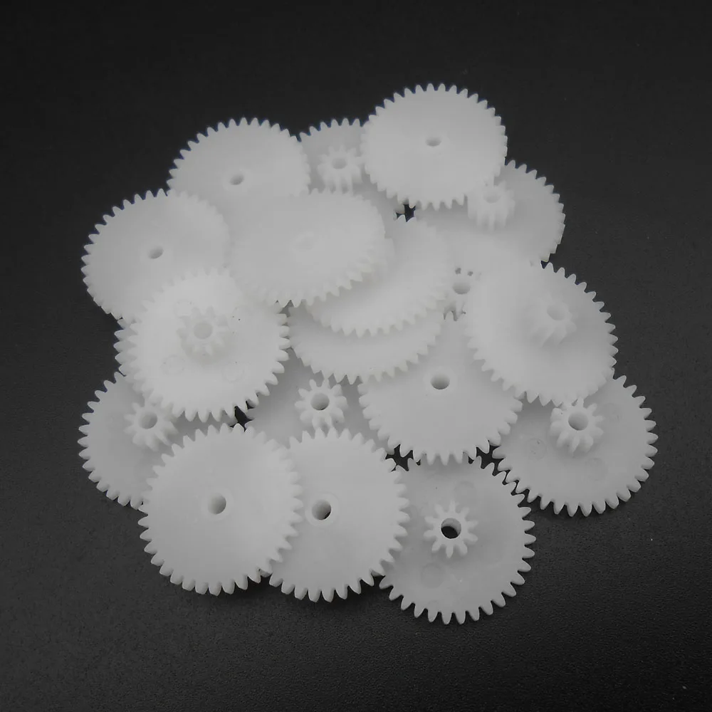 20PCS 0.5 Modulus 0.5M Double Gear Reduction Bilayer Gears 36 Teeth + 10 Teeth Aperture 2.05mm 2B Loose Fitting 36T 10T *FD954