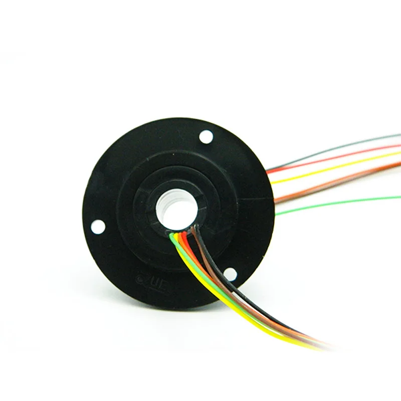 Mini Hole 10mm Hollow Slip Ring 6 Channels 2A Conductive Electric Slipring Rotary Joint Connector 240V AC/DC ZHT010-06A