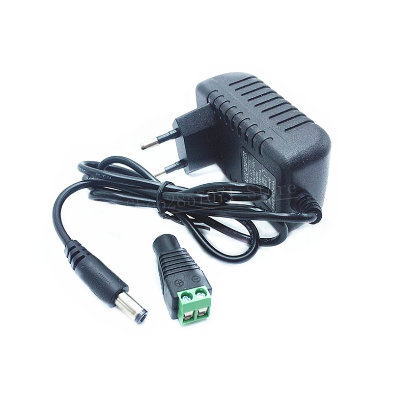 DC12V Adapter AC100-240V Lighting Transformers OUT PUT DC12V 2A Power Supply for LED Strip +Connector