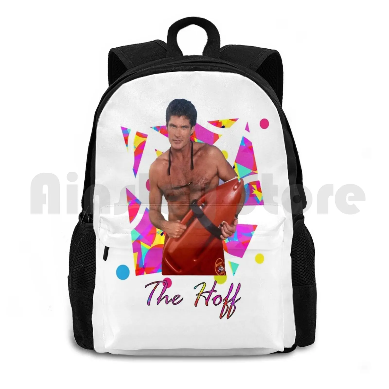 The Hoff Outdoor Hiking Backpack Riding Climbing Sports Bag Hoff David Hasselhoff Baywatch 80s 90s Pamela Anderson Nightrider